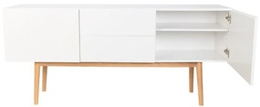 Zuiver High On Wood Hoogglans Dressoir Eiken 160 Cm - 160x40x71.5cm.