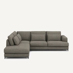 Omvormbare hoekbank links, tweed stof, Marsile