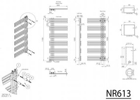 Sapho Vista radiator roestvrij staal 50x119cm 307W