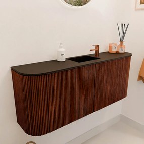 Mondiaz Joya 105cm toiletmeubel ronding links/rechts ruby met wastafel faye midden 1 kraangat urban