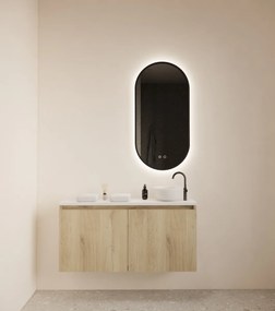 Gliss Design Echo toiletmeubel 100cm evoke eiken met toppaneel wit mat