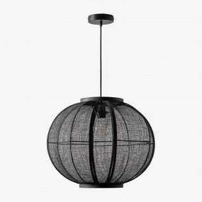 Ziyec Hanglamp Van Linnen Zwart & Ø50 Cm - Sklum