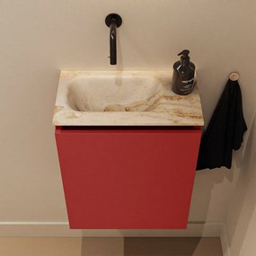 Mondiaz Ture DLux toiletmeubel 40cm fire met wastafel frappe links zonder kraangat