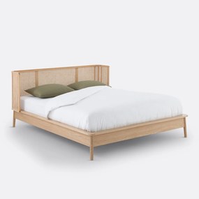 Bed in rotan met lattenbodem, Laora