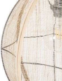 Oosterse hanglamp bruin stof 35 cm - Rob