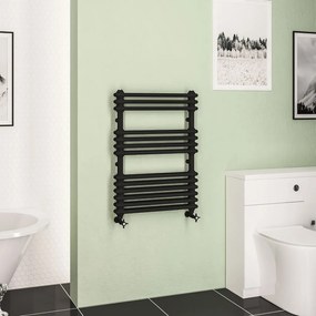 Eastbrook Imperia 2 koloms handdoekradiator 60x85cm 772W zwart mat