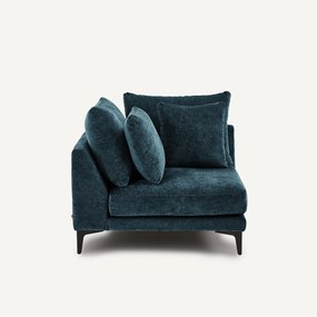 Hoekbank in fluweelmix, MODERNISTE, ontwerp Emmanuel Gallina