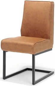 Eetkamerstoel - Andries - Lederlook Soft Cognac