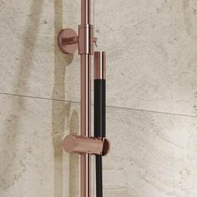 Saniclear Copper Stripes Pro opbouw regendouche geborsteld koper met 20cm hoofddouche
