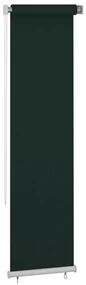 vidaXL Rolgordijn voor buiten 60x230 cm HDPE donkergroen