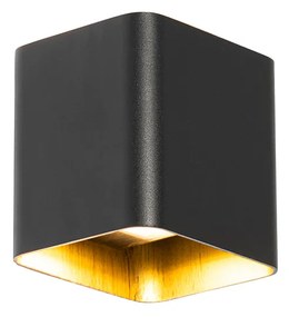 Buitenlamp Moderne wandlamp zwart incl. LED IP54 vierkant - Evi Modern IP54 Buitenverlichting