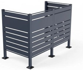 Behuizing voor 2 afvalbakken van 120 l of 240 l Halen CoverTech antraciet