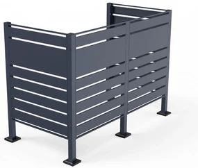 Behuizing voor 2 afvalbakken van 120 l of 240 l Halen CoverTech antraciet