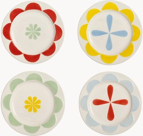 Handgemaakte taartborden Folk, 4 stuks
