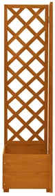 vidaXL Latwerkplantenbak hoekmodel 40x40x150 cm vurenhout oranje