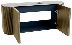 Mondiaz Joya DLux 95cm toiletmeubel ronding links/rechts dusk met wastafel faye midden 1 kraangat glace