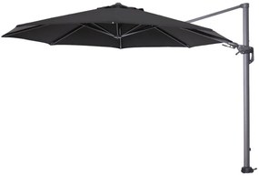 GI Hawaii zweefparasol 350 cm. - zwart - met voet en hoes