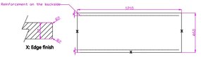 Fontana Dark Emperador badmeubel 120cm warm eiken met rechthoekige waskommen en toppaneel