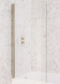 Eastbrook Designer badwand met rechte hoek 80x140cm messing geborsteld
