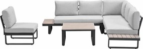 Garden Impressions Diego loungeset 5-delig - donker grijs - valley sand
