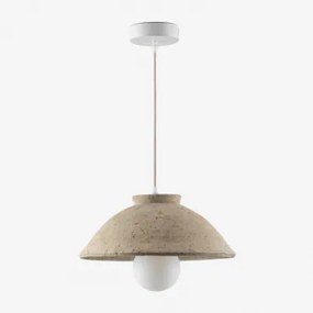 Hanglamp Van Terracotta Sainza Ø32 Cm & Tapioca Beige - Sklum