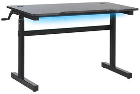 Game bureau met RGB LED zwart DURBIN Beliani
