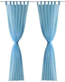 vidaXL Gordijn Turquoise 140x175 cm (2 stuks)