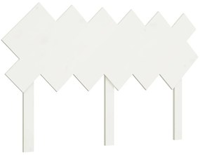 vidaXL Hoofdbord 132x3x81 cm massief grenenhout wit