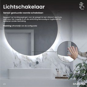 Atypische spiegel met LED-verlichting G9