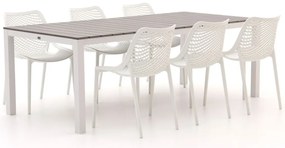 Forza Ripi/Fidenza 220cm dining tuinset 7-delig stapelbaar
