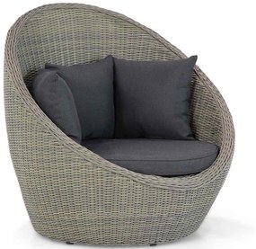 Tuinstoel Wicker Taupe-naturel-bruin Garden Collections Cocoon  kubu