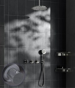 Saniclear Plus Curved inbouw regendouche met 30cm hoofddouche en plafondarm chroom