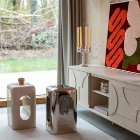 Zuiver Creek Design Bijzettafel Chroom - 29 X 29cm.