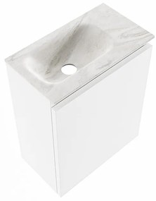 Mondiaz Ture DLux toiletmeubel 40cm talc met wastafel ostra links zonder kraangat