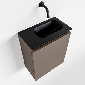 Mondiaz Ture 40cm toiletmeubel smoke met wastafel urban rechts geen kraangat