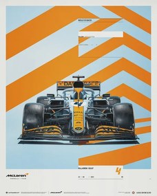 McLaren x Gulf - Lando Norris - 2021 Kunstdruk, (40 x 50 cm)