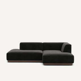 Rechter hoekbank in chenille fluweel, Jacopo