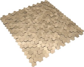 Zelfklevende Mozaïektegels Metaal | Driepas 3D Champagne | 30,5×29,6 cm | Keuken, Bad &amp; WC