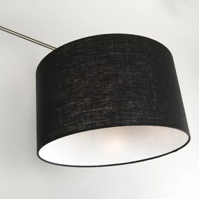 Hanglamp staal met kap 35 cm zwart verstelbaar 2-lichts - Blitz