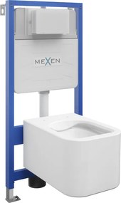 Mexen inbouwtoiletset WC Fenix Slim frame met WC-pot Elis, glanzend wit - 6103391XX00