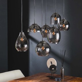 Hanglamp Met Chroom Glas Kappen
