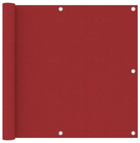 vidaXL Balkonscherm 90x300 cm oxford stof rood