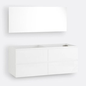 Hangend wastafelmeubel + spiegel L120cm, Pacci