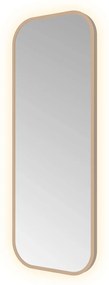 Hotbath &More Soft Square rechthoekige spiegel 30x80cm geborsteld koper PVD