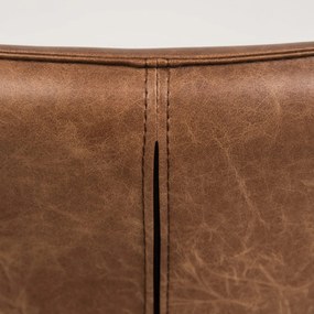 Lederen Retro Fauteuil Bruin