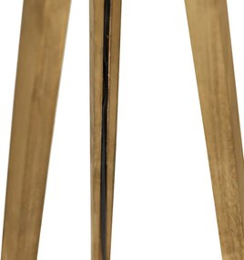 Landelijke tripod vintage hout met kap goud 50 cm - Tripod Classic