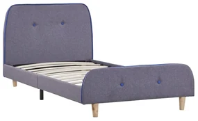 vidaXL Bedframe stof lichtgrijs 90x200 cm