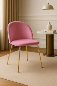 Gouden Dalnia Stoel Fluweel