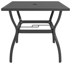 vidaXL Tuintafel 81,5x81,5x72 cm staal antraciet