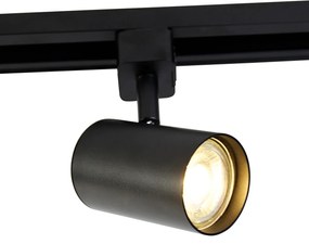 Modern railsysteem met 4 Spot / Opbouwspot / Plafondspots zwart 1-fase - Iconic Yade Modern GU10 Binnenverlichting Lamp